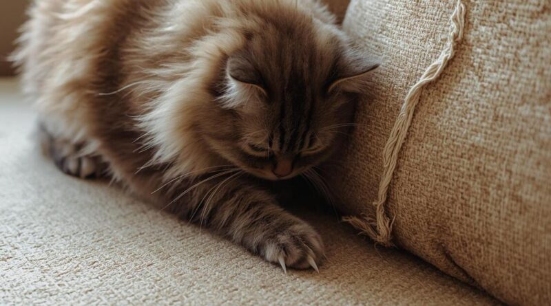 kucing suka menggaruk sofa